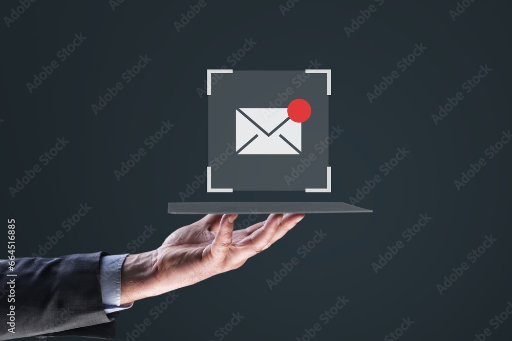 Sticker New email concept for business communication