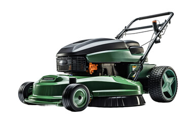 Splendid Green Lawn Mower Isolated on Transparent Background PNG. - obrazy, fototapety, plakaty