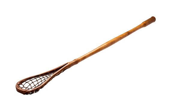 Splendid Lacrosse Wood Stick Isolated on Transparent Background PNG.