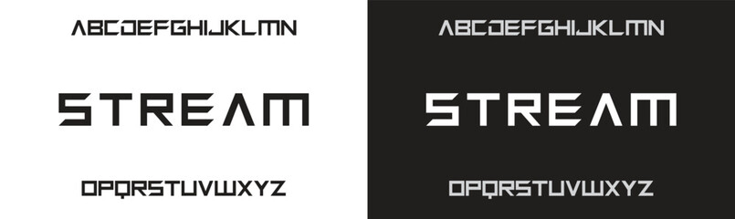 STREAM minimal creative Tech Letter Concept and Luxury vector typeface Logo Design.