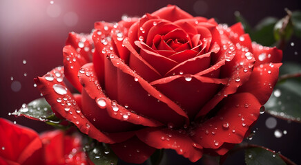 Beautiful Red Rose flowers Close up