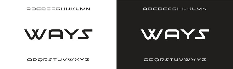 WAYS minimal creative Tech Letter Concept and Luxury vector typeface Logo Design.