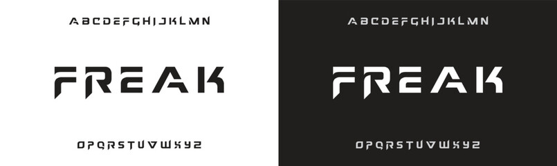 FREAK minimal creative Tech Letter Concept and Luxury vector typeface Logo Design.