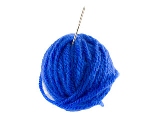 ball of blue wool png file with transparent background - 664518693