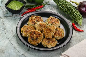 Indian style - chicken kebab with herbs