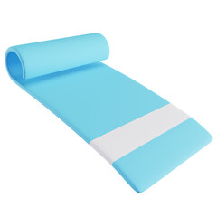 3d Illustration of Blue Mattress