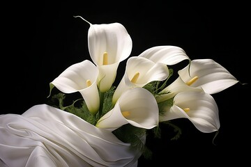 Fototapeta na wymiar White wedding nature lily beauty blossom plant flower flora calla.