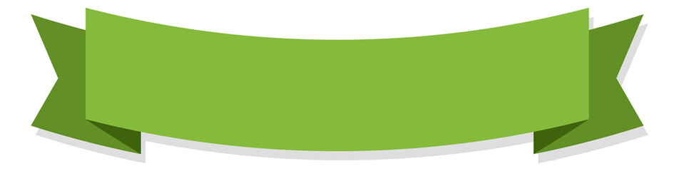 Green ribbon label. Flat award blank banner