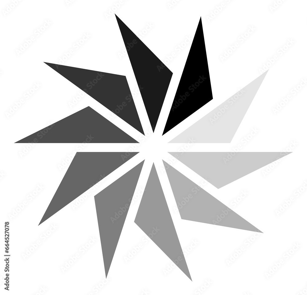 Poster spinning monochrome gradient circle. process loading symbol