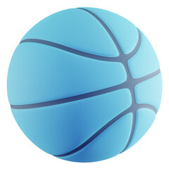 3d Illustration of Blue Basketball