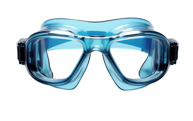 Blue Swim Googles Glasses Isolated on Transparent Background PNG. - obrazy, fototapety, plakaty
