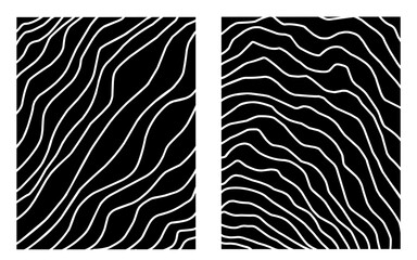 Black and white background with hand drawn lines pattern. Abstract artwork.