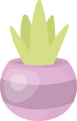 Cactus in vase illustration