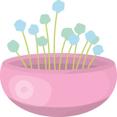 Flower in pot illustration