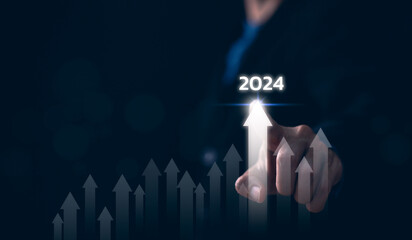 2024 business growth, new year marketing plan continue to increase return. Development to success...