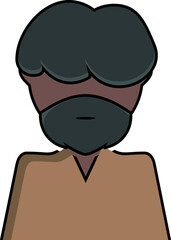 Homeless man icon