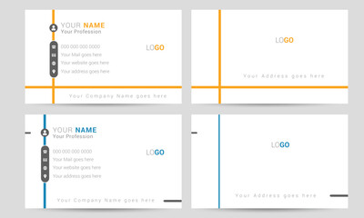 Modern and Creative Business Card design template, vector file layout