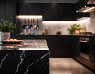 Fototapeta premium modern kitchen interior with kitchen