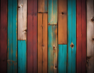 Fototapeta premium red wooden fence