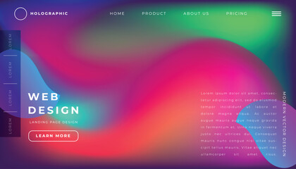 Trendy summer fluid gradient background, colorful abstract liquid 3d shapes. Futuristic design wallpaper for banner, poster, cover, flyer, presentation, advertising, landing page
