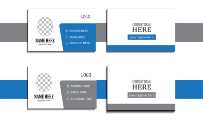Similar business card layout