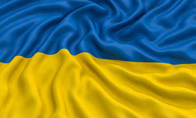 moving flag of ukraine.