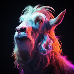 Portrait of a goat generated by ai