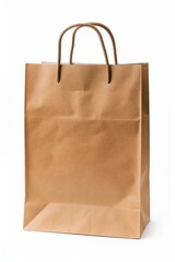 Paper bag on white background. AI generated