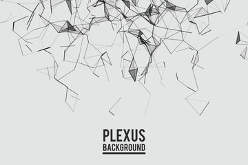 Digital plexus of glowing lines and dots. Futuristic digital background for Science and technology