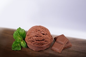 Chocolate tasty sweet cold ice cream