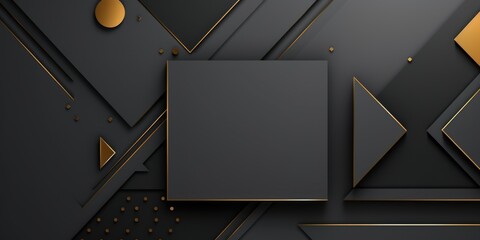 A black and gold abstract background with a square, Black Friday background