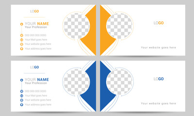 Modern and Creative Business Card design template, vector file layout