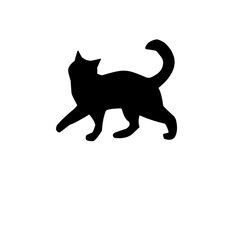 Silhouette Cat Vector Illustration