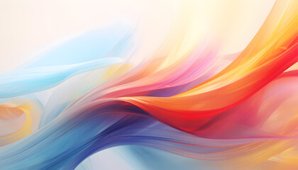 Obraz premium Vibrant Colorful abstract background with smooth lines. Digital art for poster, flyer, banner background or design element. Soft textures on pastel background