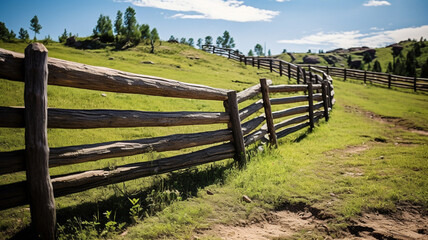 Fence for livestock made of wood