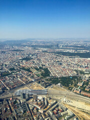 Fototapeta na wymiar Aerial view of Vienna