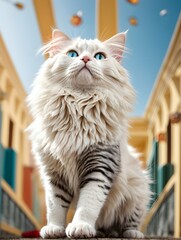 Classic Color Point Ragdoll Cat in a Relaxed Pose