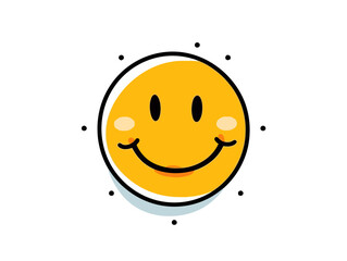 Doodle Hysterical laughing emoji, cartoon sticker, sketch, vector, Illustration, minimalistic