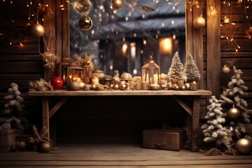 Fototapeta na wymiar New Year's background. Christmas background