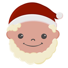 Cute santa claus cartoon character illustration 