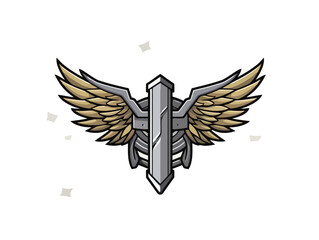 Doodle Combat Infantryman Badge, cartoon sticker, sketch, vector, Illustration, minimalistic