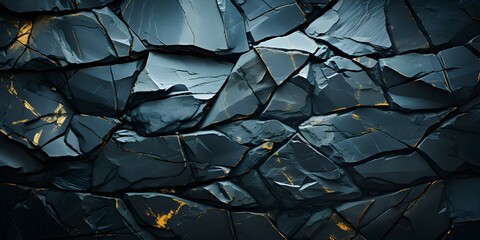 cracked black stone surface texture background - obrazy, fototapety, plakaty