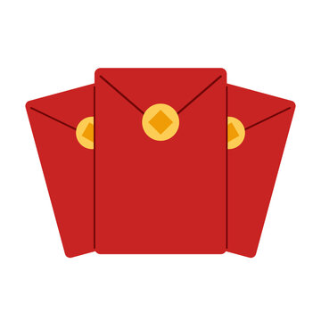Premium Vector  Vietnamese wedding red envelope clipart. wedding lucky  money in red package flat vector illustration
