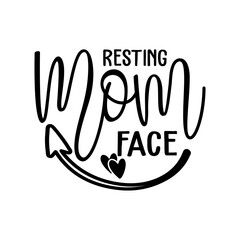 Resting Mom Face SVG