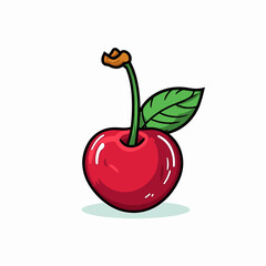 Isoled fruit vector cranberry in white background