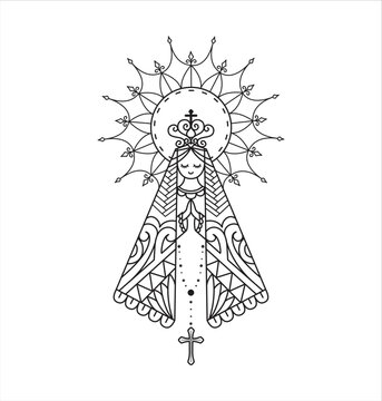recommend clip art: Mother of God - Nossa Senhora Aparecida - Brazilian Saint