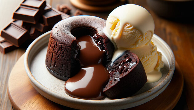 Postre Volc&aacute;n de Chocolate con Helado
Generative AI