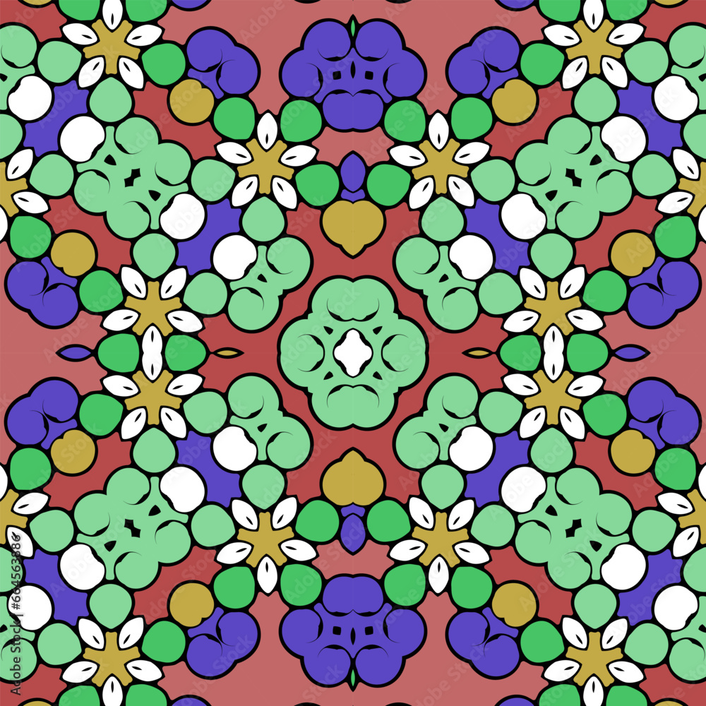 Aufkleber seamless pattern with diagonally oriented simple decoration. contrasting palette. vector illustratio