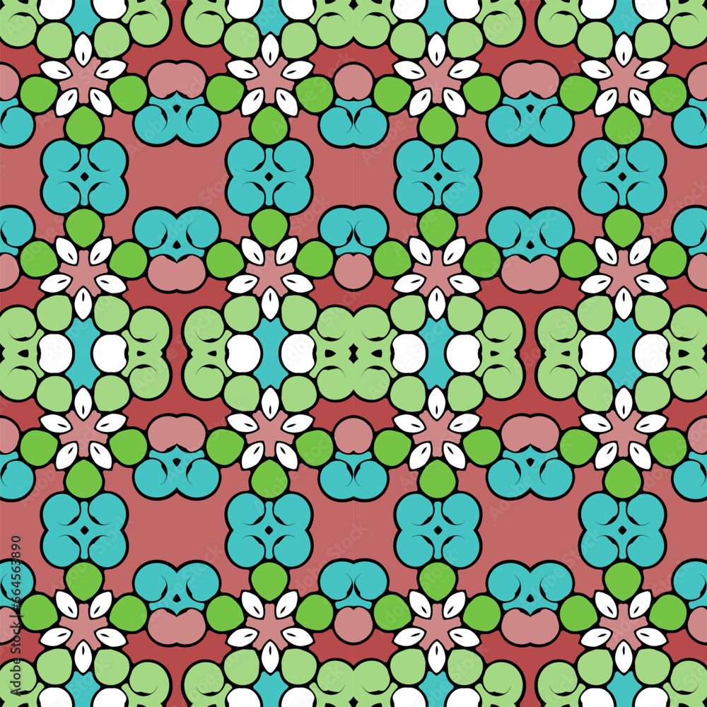 Aufkleber seamless pattern with horizontally oriented simple decoration. vector illustration