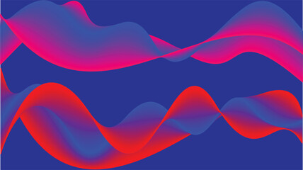 Abstract gradient wavy lines desktop, homepage background. Cool design element. Modern flowing wave lines. Vector illustration
